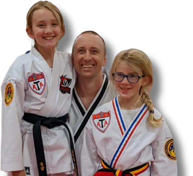 Martial arts student with instructor