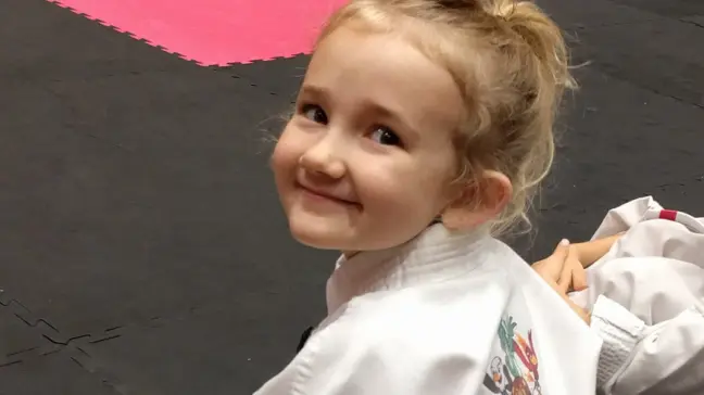 Martial arts student in the gym